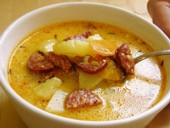 Kolb�szos krumplileves