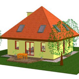 családi ház  látványterv