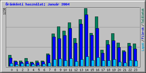 �r�nk�nti haszn�lat: Janu�r 2004