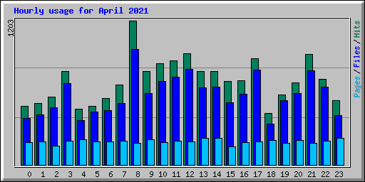 Hourly usage for April 2021