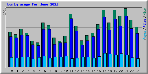 Hourly usage for June 2021