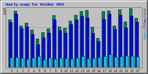 Hourly usage for October 2021