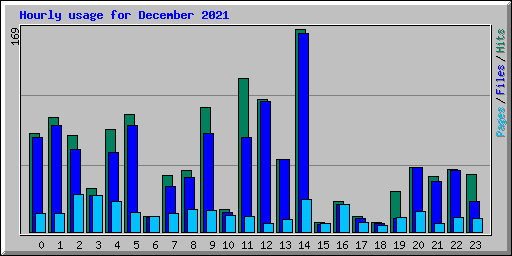 Hourly usage for December 2021